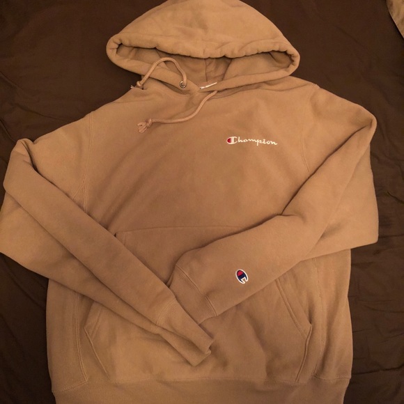 champion hoodie tan